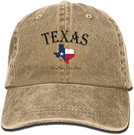 יוניסקס למבוגרים טקסס בודד כוכב מדינת שטף ג ' ינס כותנה ספורט חיצוני בייסבול כובע מתכוונן אחת גודל