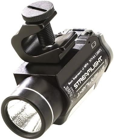 Streamlight 69189 Vantage LED קסדת פנס רכוב פנס, שחור ו- 90540 Survivor 175 Lumen LED זווית ימנית פנס, דגם אלקליין, כתום
