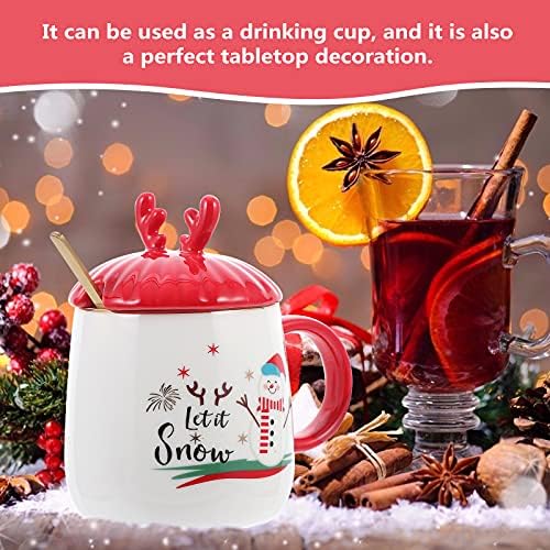 1 סט דקורטיבי חג המולד קרמיקה כוס כוס אריזת מתנה כוס חג המולד דקור