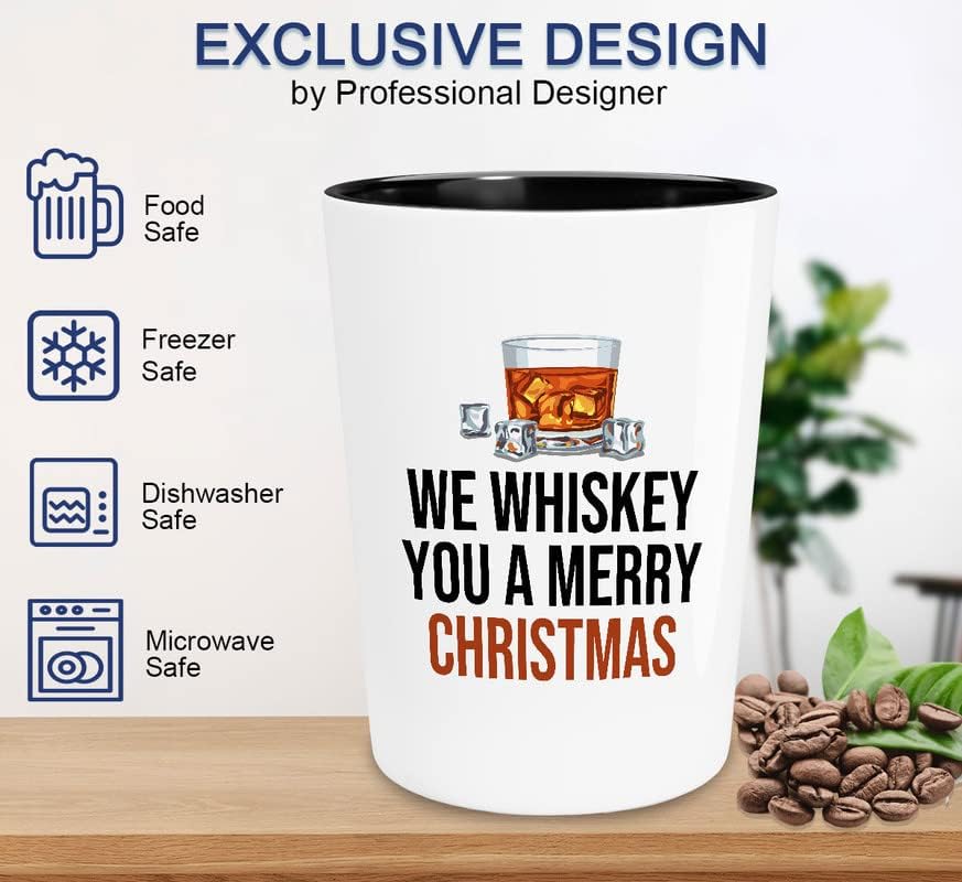 פלאירי לנד וויסקי מאהב כוס שוט 1.5 עוז-מאחל לך חג מולד שמח-מתנות לאוהבי אלכוהול מבוגרים שיש להם הכל ארומה ביתית