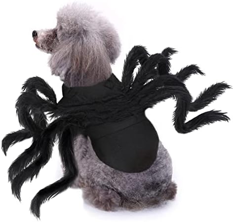 Bwogue Bhalloween תלבושות לחיות מחמד עכביש קוספליי לבוש כלב כלב תחפושת עכביש לתלבושת למסיבה לתלבושת כלב בינונית קטנה, גדולה