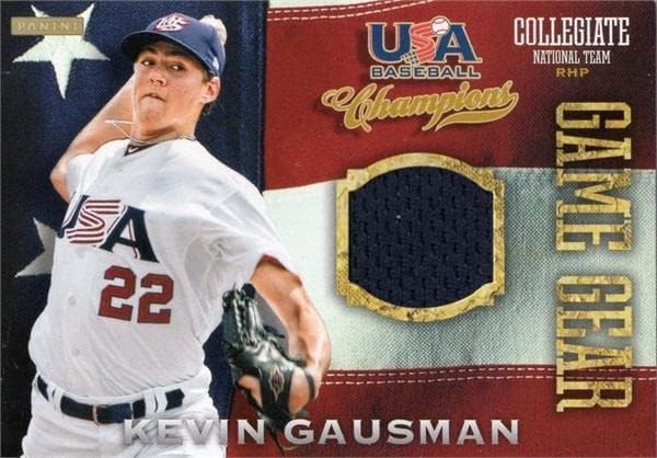 שחקן קווין גאוסמן ללבוש ג'רזי כרטיסי בייסבול טלאים 2013 טירון ציוד משחקי פאניני 11 - משחק MLB משומש גופיות