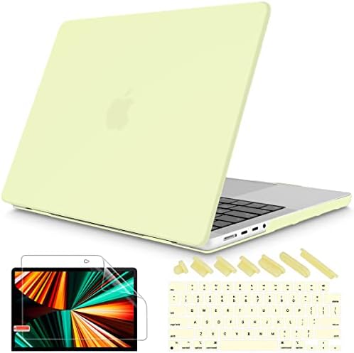 Mektron 2021/2023 כיסוי ל- MacBook Pro 16 דגם M1A2485/M2 A2780, מארז מעטפת קשיח מפלסטיק חלבית עם מגן עור ומקלדת תואם ל- MacBook Pro 16
