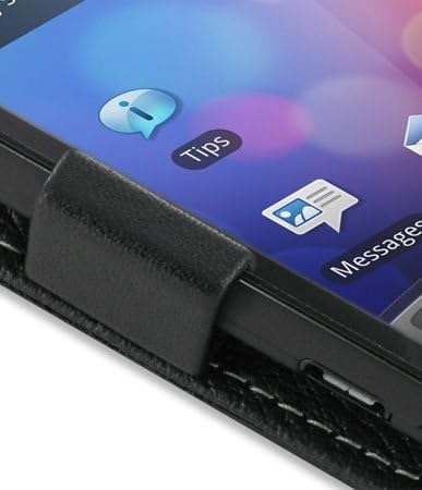 מארז כיסוי עור שחור של מונאקו מסוג MONACO עם קליפ חגורה ניתנת לניתוק עבור Verizon HTC מדהים 2 /s 6350
